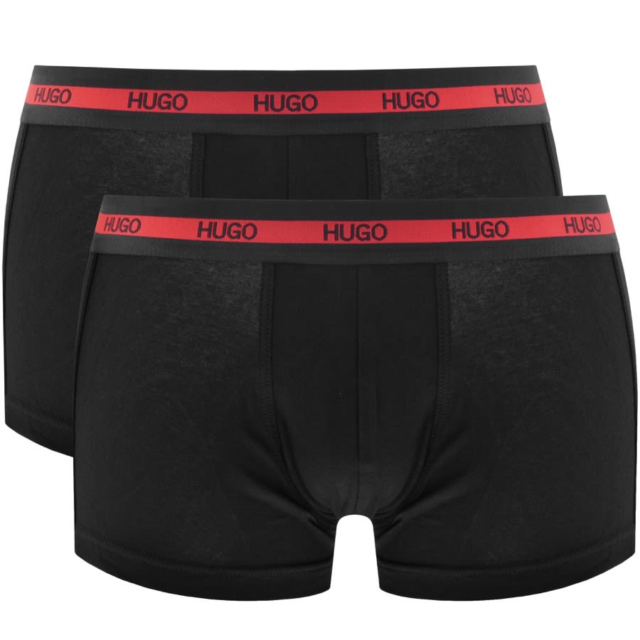 Alternative Image for ProductHUGO Double Pack Boxers Black1